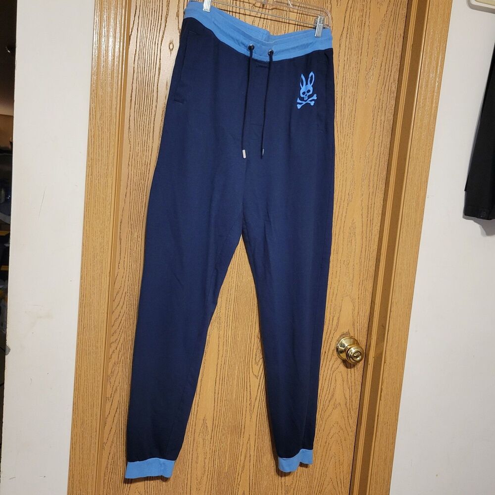 Psyco Bunny Men's Jogger Sweatpants with Pockets Drawstring Lounge Pants Size L